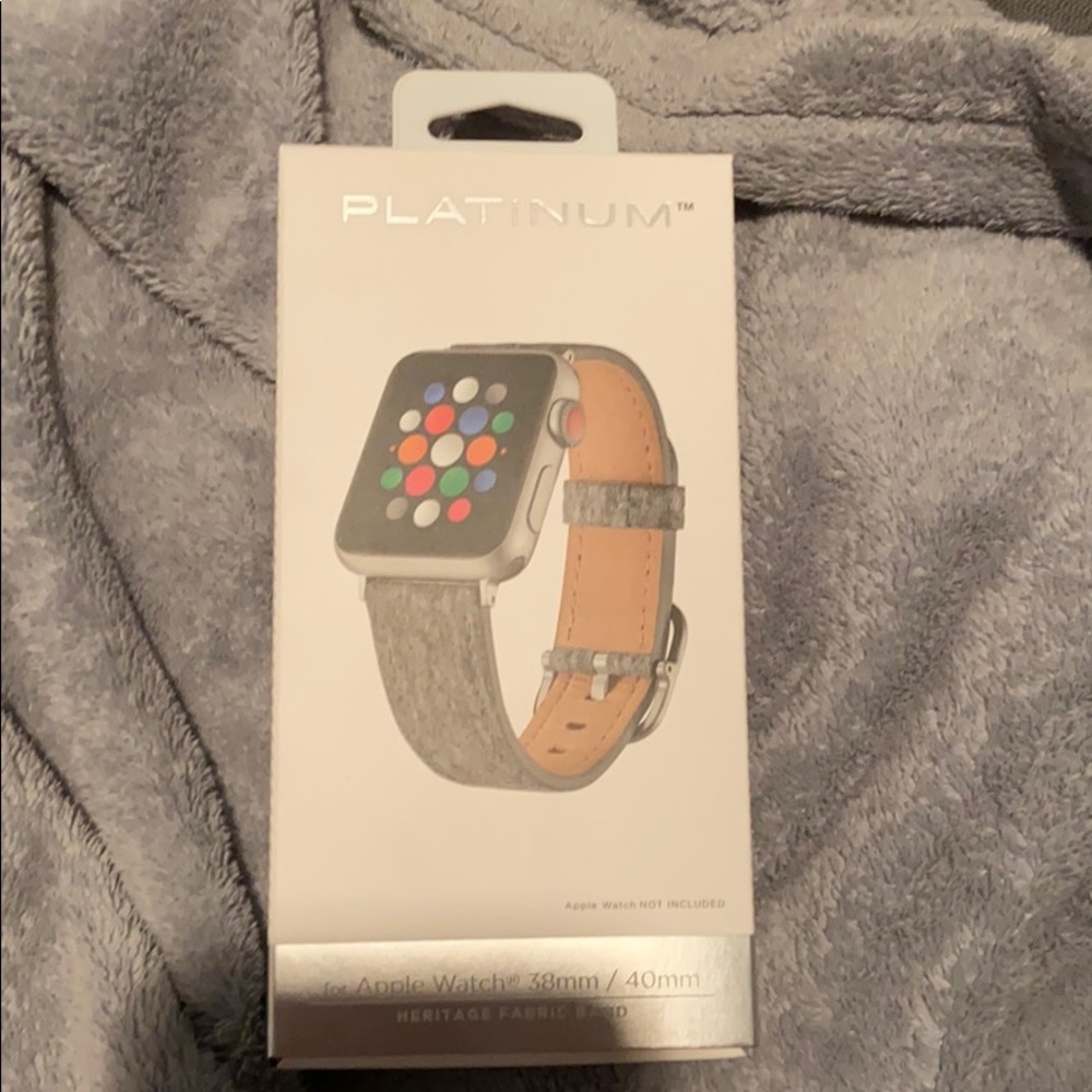 gray leather apple watch band